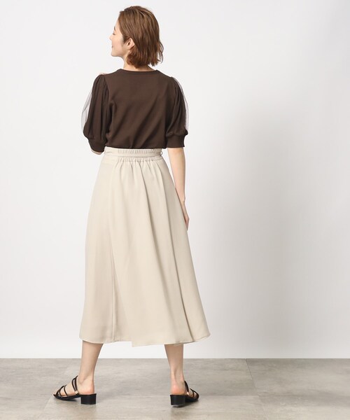 grove（グローブ）の「◆【お仕事にもおでかけにも】リボンベルト付きフレアスカート（スカート・レディース・ブラック/ピンク系その他/ライトベージュ・02/03/01/04/05）」の14枚目の写真