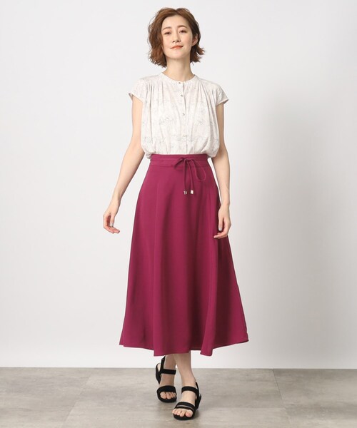 grove（グローブ）の「◆【お仕事にもおでかけにも】リボンベルト付きフレアスカート（スカート・レディース・ブラック/ピンク系その他/ライトベージュ・02/03/01/04/05）」の20枚目の写真