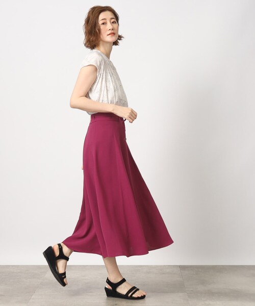 grove（グローブ）の「◆【お仕事にもおでかけにも】リボンベルト付きフレアスカート（スカート・レディース・ブラック/ピンク系その他/ライトベージュ・02/03/01/04/05）」の21枚目の写真