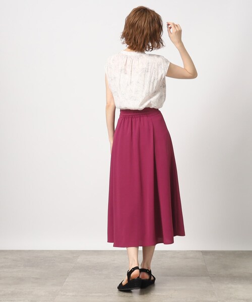 grove（グローブ）の「◆【お仕事にもおでかけにも】リボンベルト付きフレアスカート（スカート・レディース・ブラック/ピンク系その他/ライトベージュ・02/03/01/04/05）」の22枚目の写真