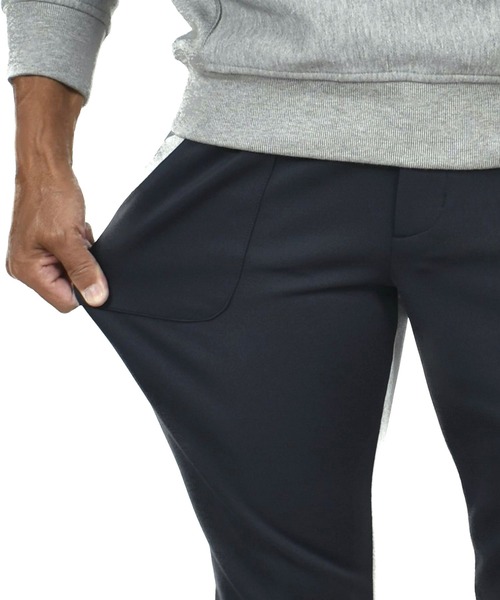 COMON GOLF(コモンゴルフ)の「ポンチ ジャージ素材 ゴルフウェア前後切替 ストレッチ ゴルフパンツ(スウェットパンツ・メンズ・ネイビー/杢グレー/ブラック・XXXL/L/M/XL/XXL)」の6枚目の写真