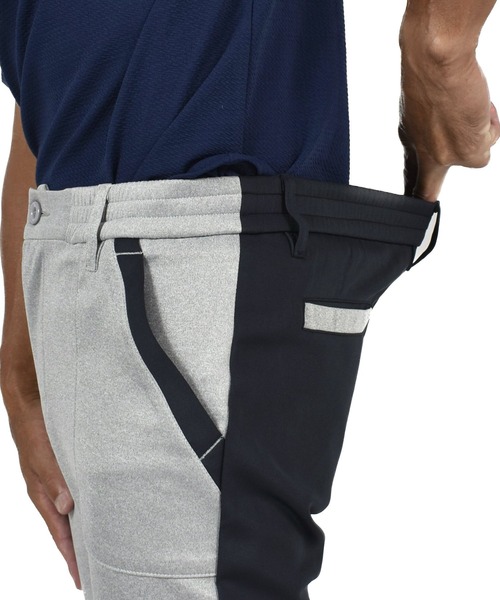 COMON GOLF(コモンゴルフ)の「ポンチ ジャージ素材 ゴルフウェア前後切替 ストレッチ ゴルフパンツ(スウェットパンツ・メンズ・ネイビー/杢グレー/ブラック・XXXL/L/M/XL/XXL)」の5枚目の写真