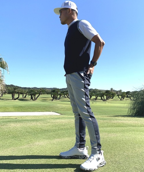 COMON GOLF(コモンゴルフ)の「ポンチ ジャージ素材 ゴルフウェア前後切替 ストレッチ ゴルフパンツ(スウェットパンツ・メンズ・ネイビー/杢グレー/ブラック・XXXL/L/M/XL/XXL)」の7枚目の写真