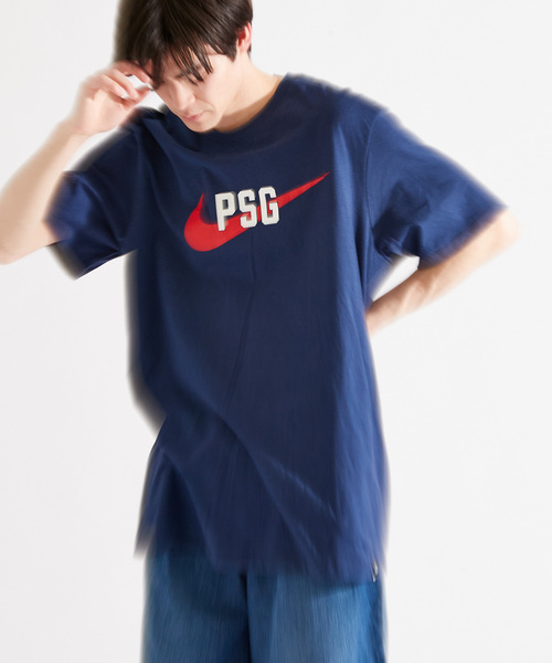 NIKE（ナイキ）の「【NIKE / ナイキ】PSG M NK SWOOSH TEE（Tシャツ/カットソー・メンズ・ホワイト/ネイビー・SMALL/MEDIUM/LARGE/X-LARGE/XX-LARGE）」の2枚目の写真