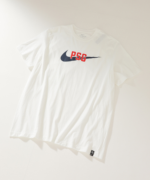 NIKE（ナイキ）の「【NIKE / ナイキ】PSG M NK SWOOSH TEE（Tシャツ/カットソー・メンズ・ホワイト/ネイビー・SMALL/MEDIUM/LARGE/X-LARGE/XX-LARGE）」の4枚目の写真