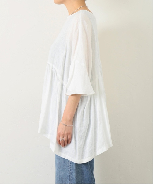 JOURNAL STANDARD LUXE（ジャーナルスタンダード　ラックス）の「《追加２》60リネン ギャザープルシャツ（シャツ/ブラウス・レディース・ホワイト/ブラック・FREE）」の20枚目の写真
