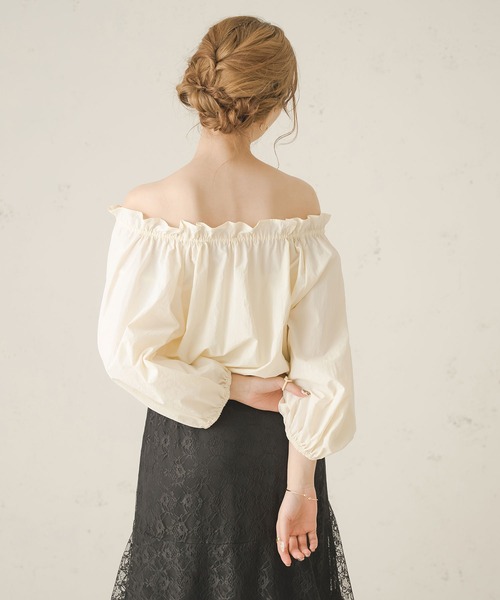 Ambre Neige（アンブルネージュ）の「２ｗａｙギャザーナイロンブラウス／【WEB/EC限定商品】（シャツ/ブラウス・レディース・アイボリー/ライトベージュ・FREE）」の18枚目の写真