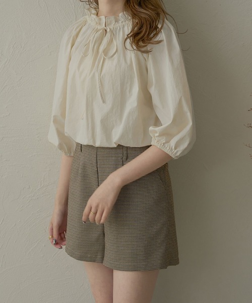 Ambre Neige（アンブルネージュ）の「２ｗａｙギャザーナイロンブラウス／【WEB/EC限定商品】（シャツ/ブラウス・レディース・アイボリー/ライトベージュ・FREE）」の19枚目の写真