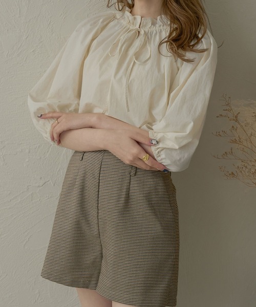 Ambre Neige（アンブルネージュ）の「２ｗａｙギャザーナイロンブラウス／【WEB/EC限定商品】（シャツ/ブラウス・レディース・アイボリー/ライトベージュ・FREE）」の20枚目の写真