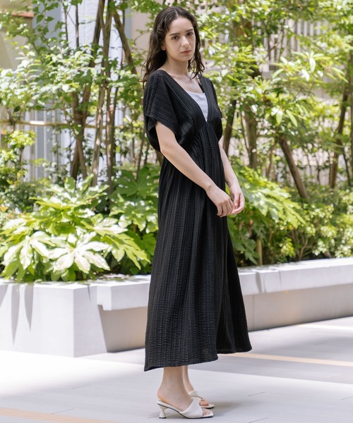 LAKOLE（ラコレ）の「変形楊柳Vネックドレス / 966848（ワンピース