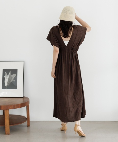 LAKOLE（ラコレ）の「変形楊柳Vネックドレス / 966848（ワンピース