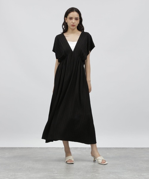 LAKOLE（ラコレ）の「変形楊柳Vネックドレス / 966848（ワンピース