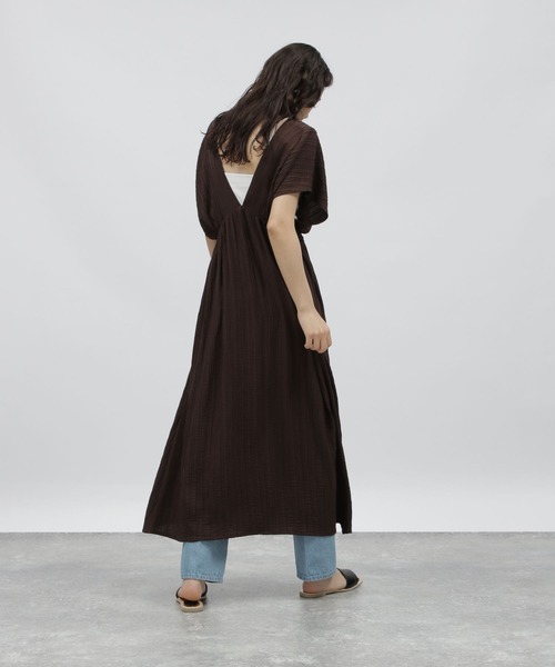 LAKOLE（ラコレ）の「変形楊柳Vネックドレス / 966848（ワンピース