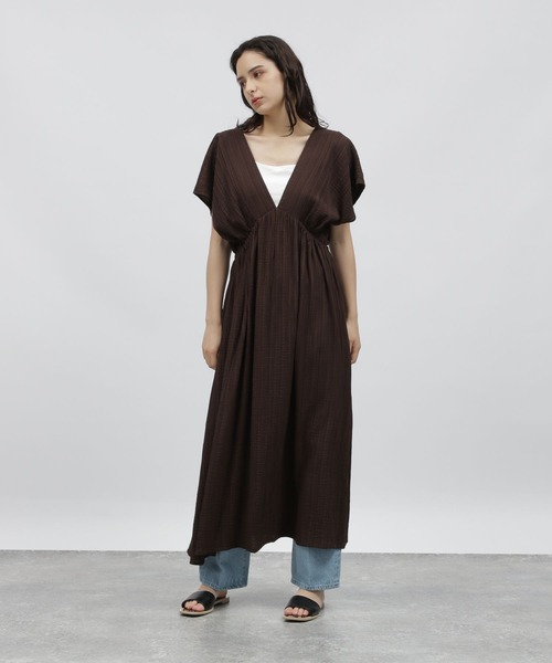 LAKOLE（ラコレ）の「変形楊柳Vネックドレス / 966848（ワンピース