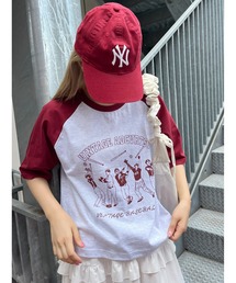 ベースボールモチーフラグランTシャツ