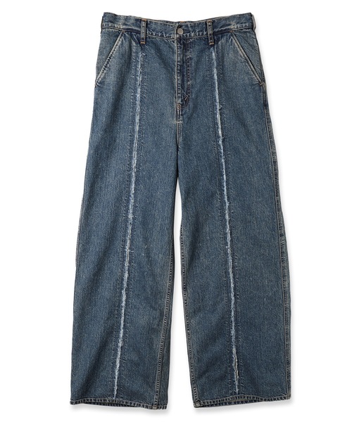 Jieda（ジエダ）の「CUTTING WIDE DENIM（デニムパンツ・メンズ・ブラック/インディゴブルー・2/1）」の7枚目の写真