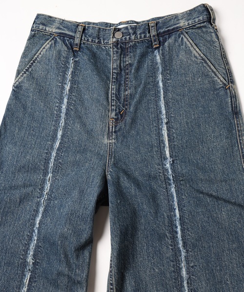 Jieda（ジエダ）の「CUTTING WIDE DENIM（デニムパンツ・メンズ・ブラック/インディゴブルー・2/1）」の9枚目の写真