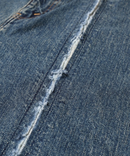 Jieda（ジエダ）の「CUTTING WIDE DENIM（デニムパンツ・メンズ・ブラック/インディゴブルー・2/1）」の12枚目の写真