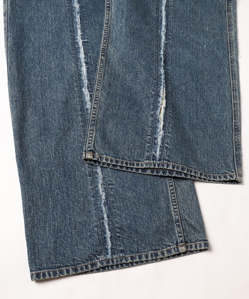 Jieda（ジエダ）の「CUTTING WIDE DENIM（デニムパンツ・メンズ・ブラック/インディゴブルー・2/1）」の13枚目の写真