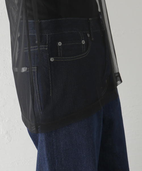 JOURNAL STANDARD（ジャーナルスタンダード）の「シアーチュールロングTシャツ（Tシャツ/カットソー・レディース・ブラック/アイボリー/ブラウン・FREE）」の22枚目の写真