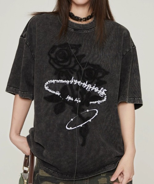 DIAVEL(ディアベル)の「ビッグシルエット タイダイ Tシャツ(Tシャツ/カットソー・レディース・ダークグレー・M)」の12枚目の写真