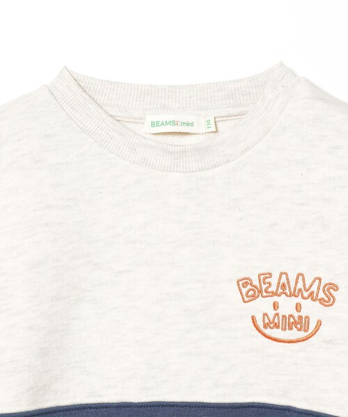 BEAMS mini（ビームスミニ）の「BEAMS mini / 切替 スマイル 刺繍 スウェット 23FW（90～130cm）（スウェット・キッズ・ホワイト系その他5/ブルー系その他3/レッド系その他2/ミント・120/90/130/100/110）」の10枚目の写真