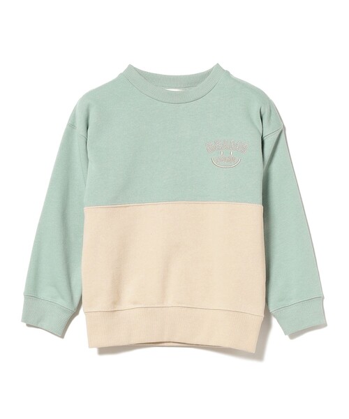 BEAMS mini（ビームスミニ）の「BEAMS mini / 切替 スマイル 刺繍 スウェット 23FW（90～130cm）（スウェット・キッズ・ホワイト系その他5/ブルー系その他3/レッド系その他2/ミント・120/90/130/100/110）」の17枚目の写真