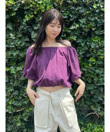 マイラン　オフショルダーリネンブラウス オフショルダーパフブラウス | ファッション通販サイト NUGU