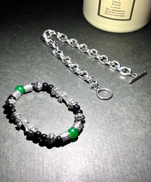 1004ST（イチマルマルヨンエスティー）の「メンズ シルバーブレスレット 2SET（ブレスレット）」