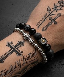 1004ST（イチマルマルヨンエスティー）の「メンズ シルバーブレスレット 2SET（ブレスレット）」