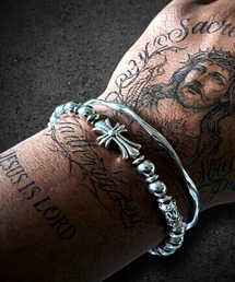 1004ST（イチマルマルヨンエスティー）の「メンズ シルバーブレスレット 2SET（ブレスレット）」