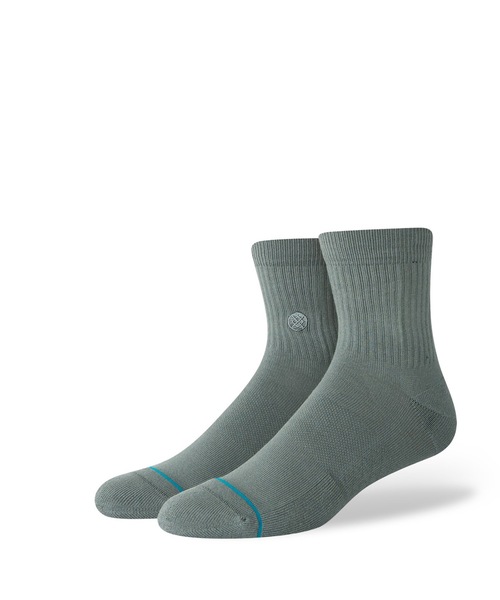 STANCE(スタンス)の「【STANCE/スタンス】ICON QUARTER ワンポイントソックス(ソックス/靴下・メンズ・グレー・LARGE)」の1枚目の写真