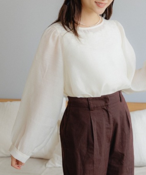 flower（フラワー）の「カームクリアブラウス（シャツ/ブラウス・レディース・アイボリー/ベージュ・FREE）」の2枚目の写真