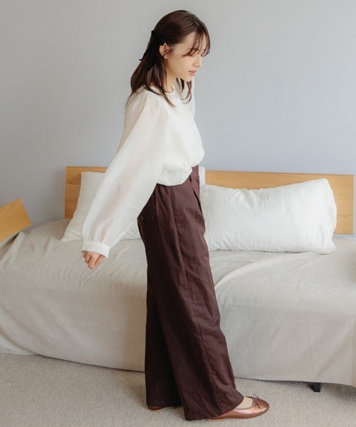 flower（フラワー）の「カームクリアブラウス（シャツ/ブラウス・レディース・アイボリー/ベージュ・FREE）」の7枚目の写真