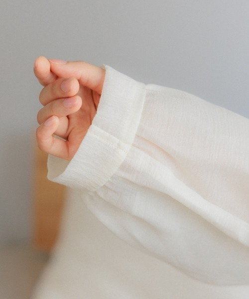 flower（フラワー）の「カームクリアブラウス（シャツ/ブラウス・レディース・アイボリー/ベージュ・FREE）」の9枚目の写真