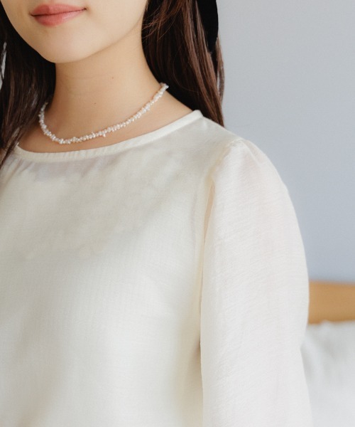 flower（フラワー）の「カームクリアブラウス（シャツ/ブラウス・レディース・アイボリー/ベージュ・FREE）」の11枚目の写真