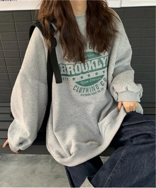 Burner（バーナー）の「【BURNER Recommend Select】プリント スウェット oku-tops-731817441615-15 U（スウェット・レディース・レッド/ダークグレー/グレー/ダークグリーン・M/L/XL）」の10枚目の写真