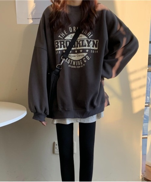 Burner（バーナー）の「【BURNER Recommend Select】プリント スウェット oku-tops-731817441615-15 U（スウェット・レディース・レッド/ダークグレー/グレー/ダークグリーン・M/L/XL）」の15枚目の写真