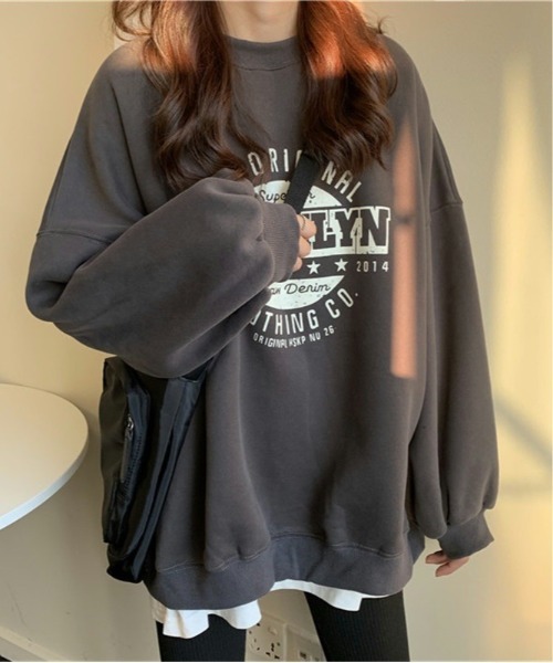 Burner（バーナー）の「【BURNER Recommend Select】プリント スウェット oku-tops-731817441615-15 U（スウェット・レディース・レッド/ダークグレー/グレー/ダークグリーン・M/L/XL）」の13枚目の写真