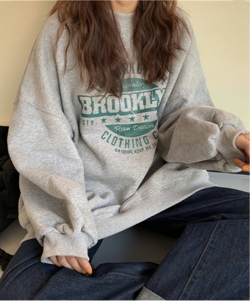 Burner（バーナー）の「【BURNER Recommend Select】プリント スウェット oku-tops-731817441615-15 U（スウェット・レディース・レッド/ダークグレー/グレー/ダークグリーン・M/L/XL）」の11枚目の写真