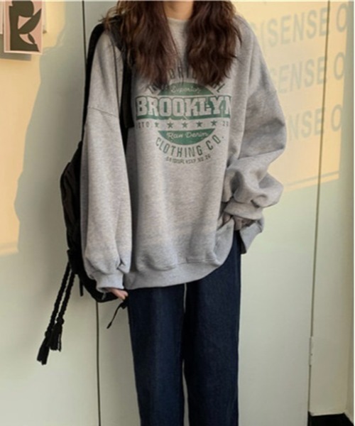 Burner（バーナー）の「【BURNER Recommend Select】プリント スウェット oku-tops-731817441615-15 U（スウェット・レディース・レッド/ダークグレー/グレー/ダークグリーン・M/L/XL）」の12枚目の写真