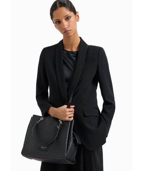 EMPORIO ARMANI（エンポリオアルマーニ）の「【エンポリオ アルマーニ】オールオーバーイーグル　ミディハンドバッグ（ハンドバッグ・レディース・ホワイト×ピンク/ブラック・FREE）」の20枚目の写真