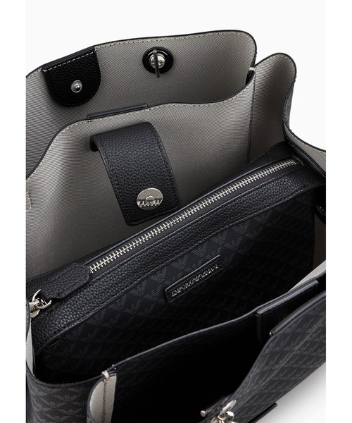 EMPORIO ARMANI（エンポリオアルマーニ）の「【エンポリオ アルマーニ】オールオーバーイーグル　ミディハンドバッグ（ハンドバッグ・レディース・ホワイト×ピンク/ブラック・FREE）」の18枚目の写真