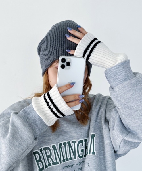 2点セット　ragmou ニットハット　レッグウォーマー　ivory ragmou – YZ