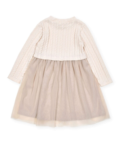 SLAP SLIP(スラップスリップ)の「【お揃い】花柄シフォンリボン付きワンピース(80~130cm)(ワンピース・キッズ・オフホワイト/パープル・90cm/110cm/130cm/100cm/80cm/120cm)」の8枚目の写真