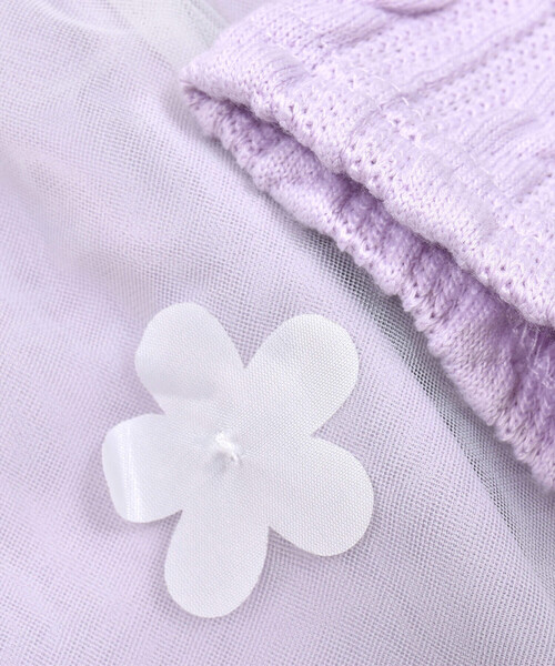 SLAP SLIP(スラップスリップ)の「【お揃い】花柄シフォンリボン付きワンピース(80~130cm)(ワンピース・キッズ・オフホワイト/パープル・90cm/110cm/130cm/100cm/80cm/120cm)」の18枚目の写真