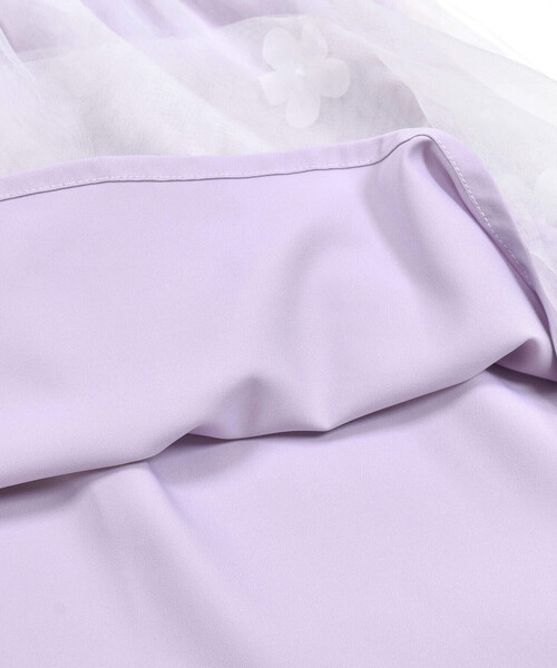 SLAP SLIP(スラップスリップ)の「【お揃い】花柄シフォンリボン付きワンピース(80~130cm)(ワンピース・キッズ・オフホワイト/パープル・90cm/110cm/130cm/100cm/80cm/120cm)」の20枚目の写真