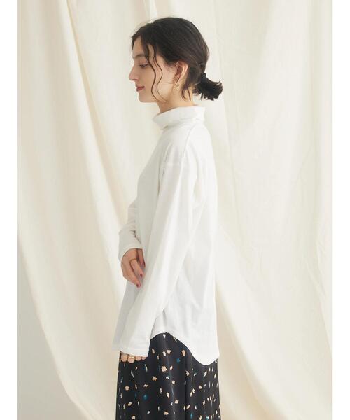 CRAFT STANDARD BOUTIQUE（クラフトスタンダードブティック）の「ハイネックインナーカットプルオーバー（Tシャツ/カットソー・レディース・その他9/ブラック/オフホワイト・FREE）」の9枚目の写真