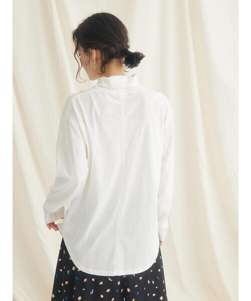 CRAFT STANDARD BOUTIQUE（クラフトスタンダードブティック）の「ハイネックインナーカットプルオーバー（Tシャツ/カットソー・レディース・その他9/ブラック/オフホワイト・FREE）」の10枚目の写真