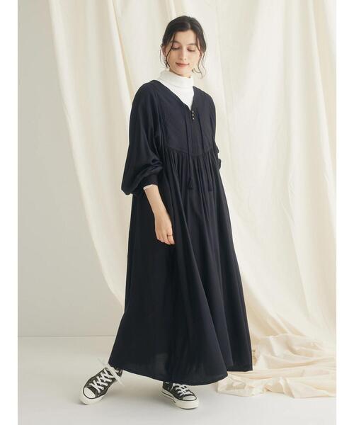 CRAFT STANDARD BOUTIQUE（クラフトスタンダードブティック）の「ハイネックインナーカットプルオーバー（Tシャツ/カットソー・レディース・その他9/ブラック/オフホワイト・FREE）」の11枚目の写真